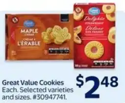 Walmart Great value cookies offer