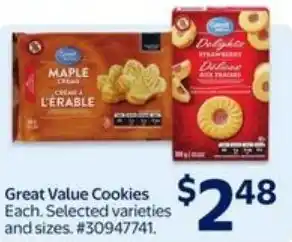 Walmart Great value cookies offer