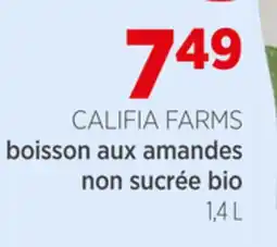 Avril CALIFIA FARMS boisson aux amandes non sucrée bio offer