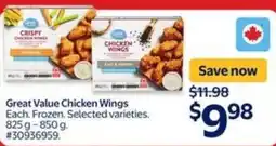 Walmart Great value chicken wings offer