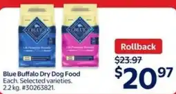 Walmart Blue buffalo dry dog food offer