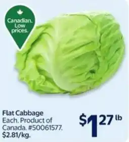 Walmart Flat cabbage offer