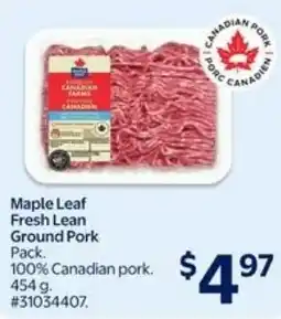 Walmart Maple leaf fresh lean ground pork offer
