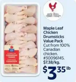 Walmart Maple leaf chicken drumsticks value pack offer