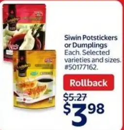 Walmart Siwin potstickers or dumplings offer