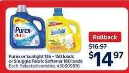 Walmart Purex or Sunlight Detergent offer
