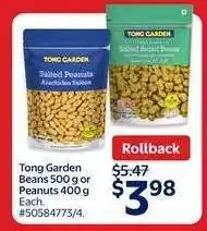 Walmart Tong Garden Beans 500 g or Peanuts 400 g offer