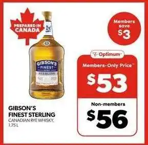 Real Canadian Liquorstore GIBSON'S FINEST STERLING offer