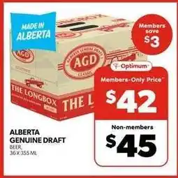 Real Canadian Liquorstore ALBERTA GENUINE DRAFT offer
