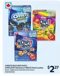 Walmart CHRISTIE Mini CHIPS AHOY!, CHIPS AHOY! Rainbow or OREO 6-Packs Cookies offer