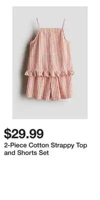 H&M 2-Piece Cotton Strappy Top and Shorts Set offer