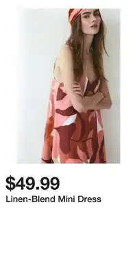H&M Linen-Blend Mini Dress offer