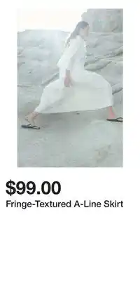 H&M Fringe-Textured A-Line Skirt offer