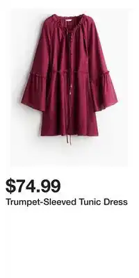H&M Trumpet-Sleeved Tunic Dress offer