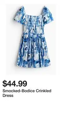 H&M Smocked-Bodice Crinkled Dress offer
