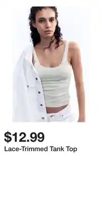 H&M Lace-Trimmed Tank Top offer