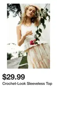 H&M Crochet-Look Sleeveless Top offer