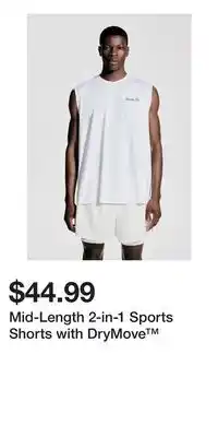 H&M Mid-Length 2-in-1 Sports Shorts with DryMove offer