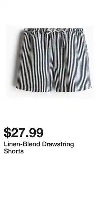 H&M Linen-Blend Drawstring Shorts offer
