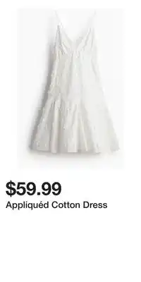 H&M Appliquéd Cotton Dress offer