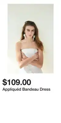 H&M Appliquéd Bandeau Dress offer