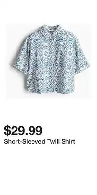 H&M Short-Sleeved Twill Shirt offer