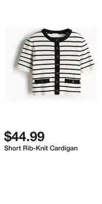 H&M Short Rib-Knit Cardigan offer