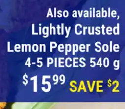 M & M Food Market Lightly Crusted Lemon Pepper Sole offer