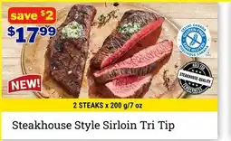 M & M Food Market Steakhouse Style Sirloin Tri Tip offer