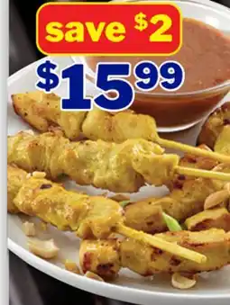 M & M Food Market Chicken Satay with Peanut Sauce offer