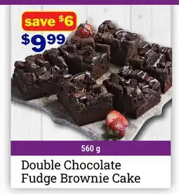 M & M Food Market Double Chocolate Fudge Brownie Cake offer