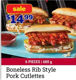 M & M Food Market Boneless Rib Style Pork Cutlettes offer