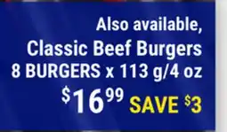 M & M Food Market Classic Beef Burgers offer
