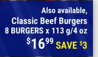 M & M Food Market Classic Beef Burgers offer