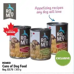 Ren’s Pets Depot ROMEO Cans of Dog Food offer