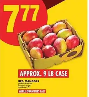 No Frills Red mangoes offer