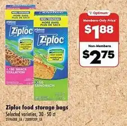 No Frills Ziploc food storage bags offer