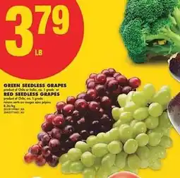 No Frills Green seedless grapes or red seedless grapes offer