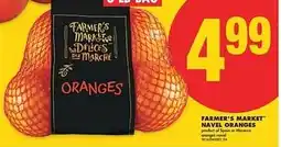 No Frills Farmer's market navel oranges offer