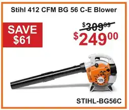 Atlas Tools & Machinery Stihl 412 CFM BG 56 C-E Blower offer