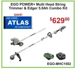 Atlas Tools & Machinery EGO POWER+ Multi Head String Trimmer & Edger 5.0Ah Combo Kit offer