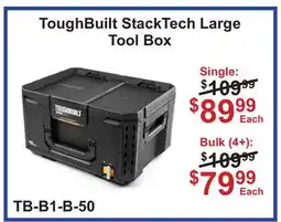 Atlas Tools & Machinery ToughBuilt StackTech Large Tool Box offer