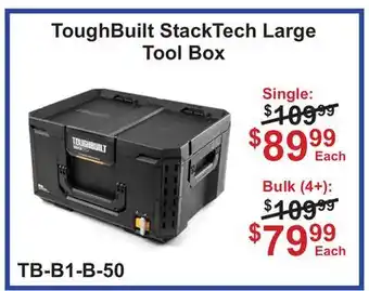 Atlas Tools & Machinery ToughBuilt StackTech Large Tool Box offer