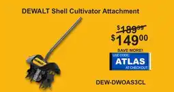 Atlas Tools & Machinery DEWALT Shell Cultivator Attachment offer