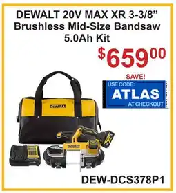 Atlas Tools & Machinery DEWALT 20V MAX XR 3-3/8 Brushless Mid-Size Bandsaw 5.0Ah Kit offer