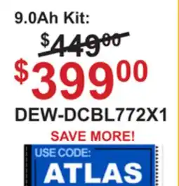 Atlas Tools & Machinery DEWALT 60V MAX FLEXVOLT 600 CFM Brushless Handheld Blower offer
