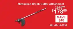 Atlas Tools & Machinery Milwaukee Brush Cutter Attachment offer