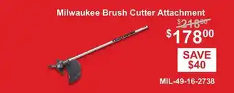 Atlas Tools & Machinery Milwaukee Brush Cutter Attachment offer