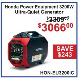 Atlas Tools & Machinery Honda Power Equipment 3200W Ultra-Quiet Generator offer