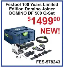 Atlas Tools & Machinery Festool 100 Years Limited Edition Domino Joiner DOMINO DF 500 Q-Set offer